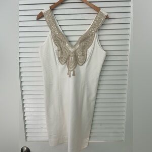 Lilly Pulitzer White & Gold Largo Dress